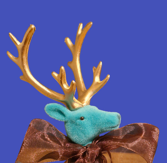 Turquoise Velvet Deer