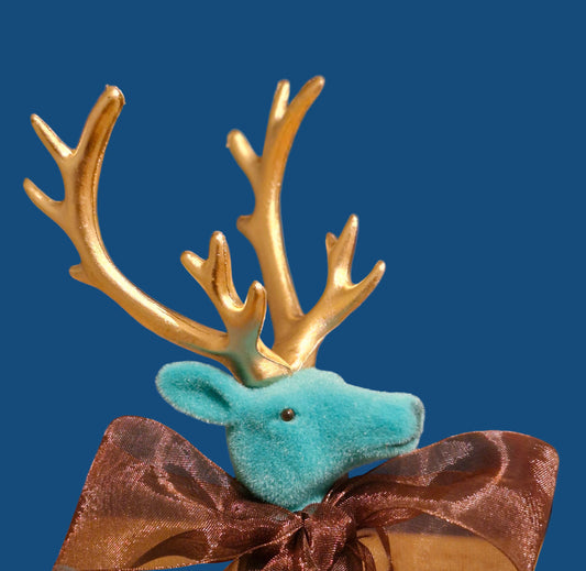 Turquoise Velvet Deer