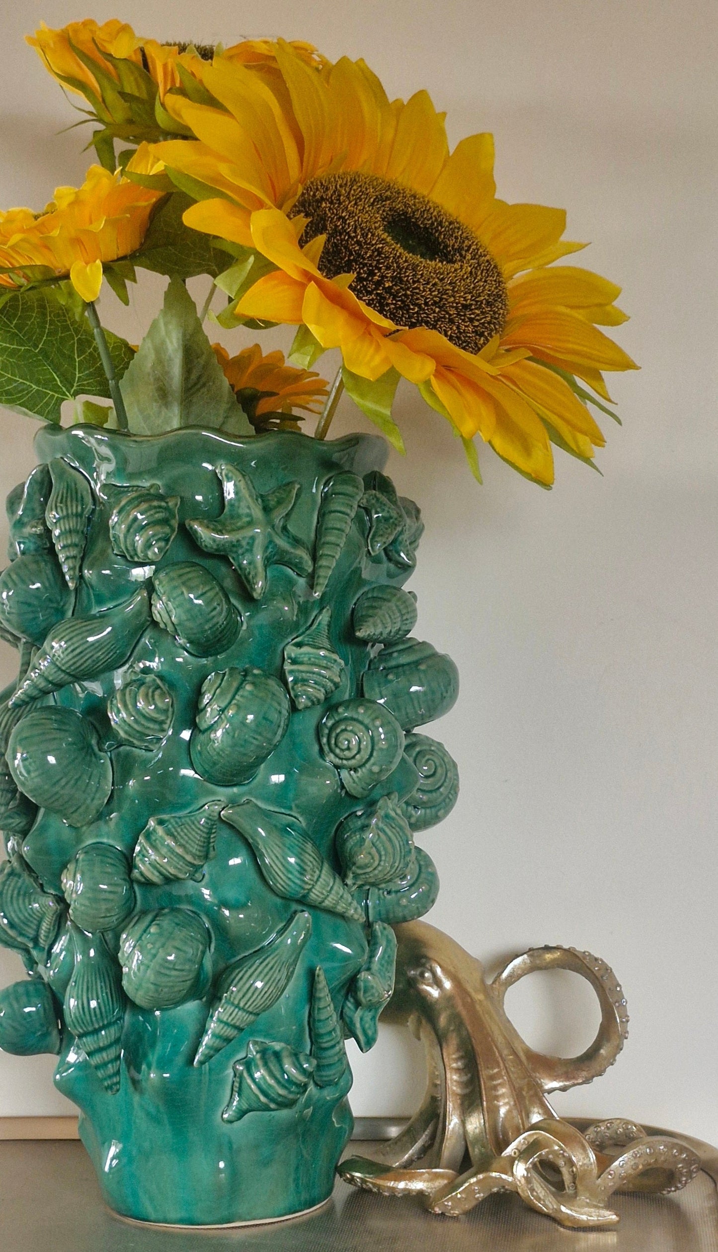 Emerald Shell Vase