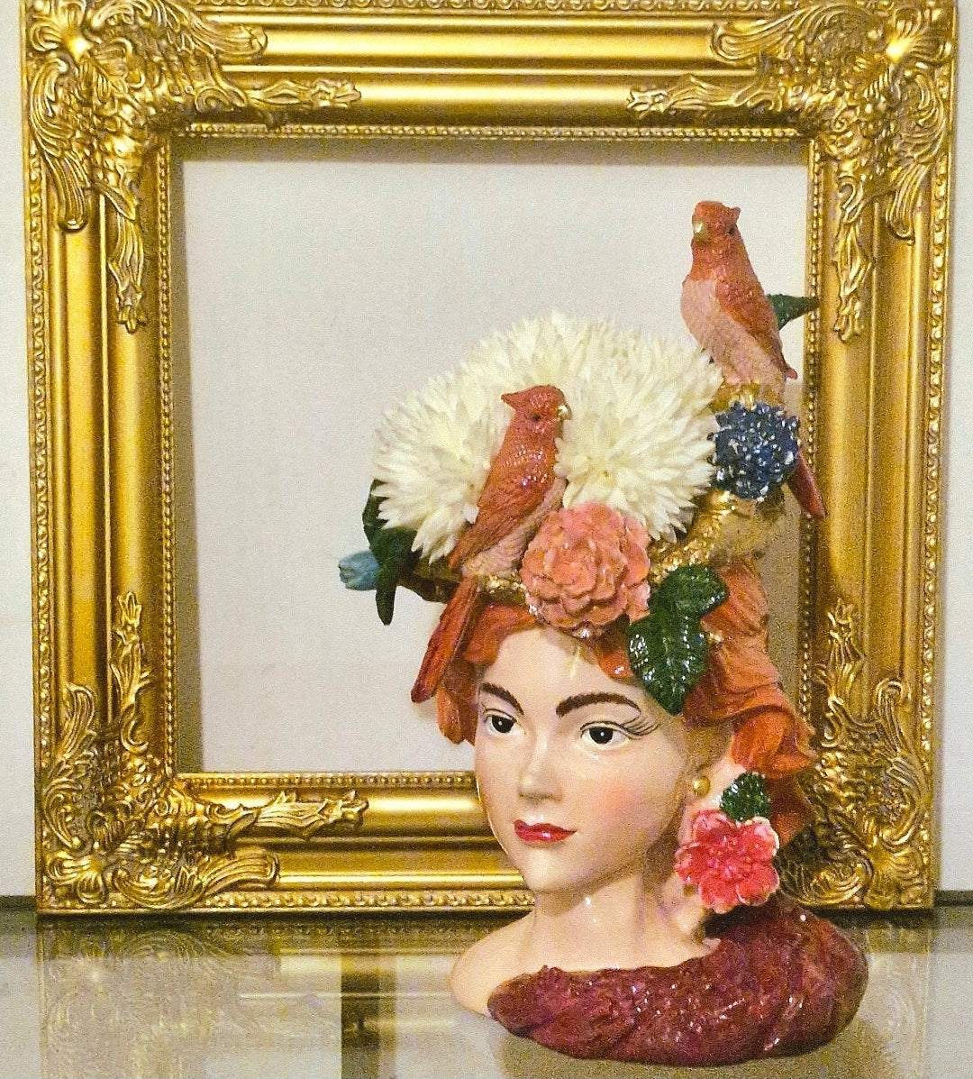 Ariel with Parrots