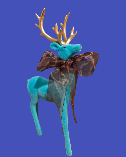 Turquoise Velvet Deer