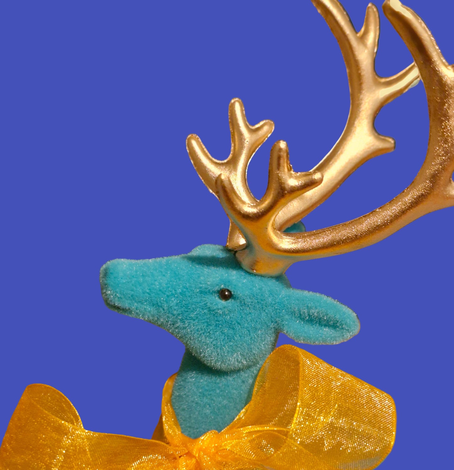 Turquoise Velvet Deer