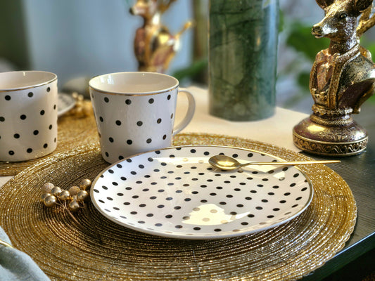 Tea Set Black Dot