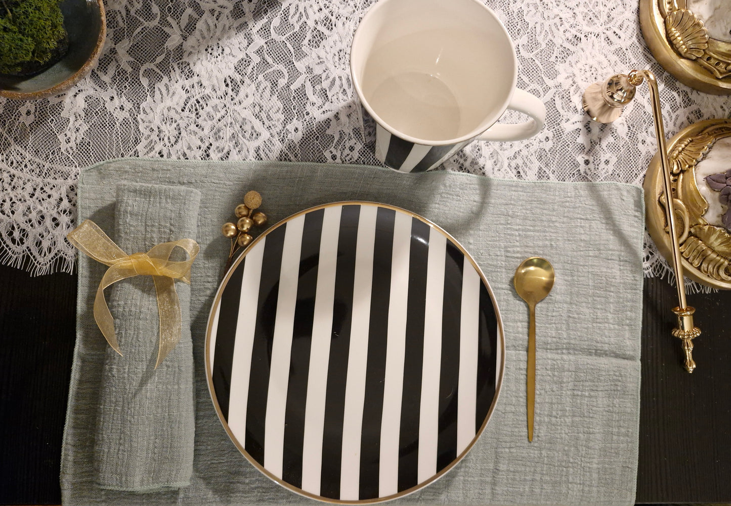 Tea Set Black Stripe