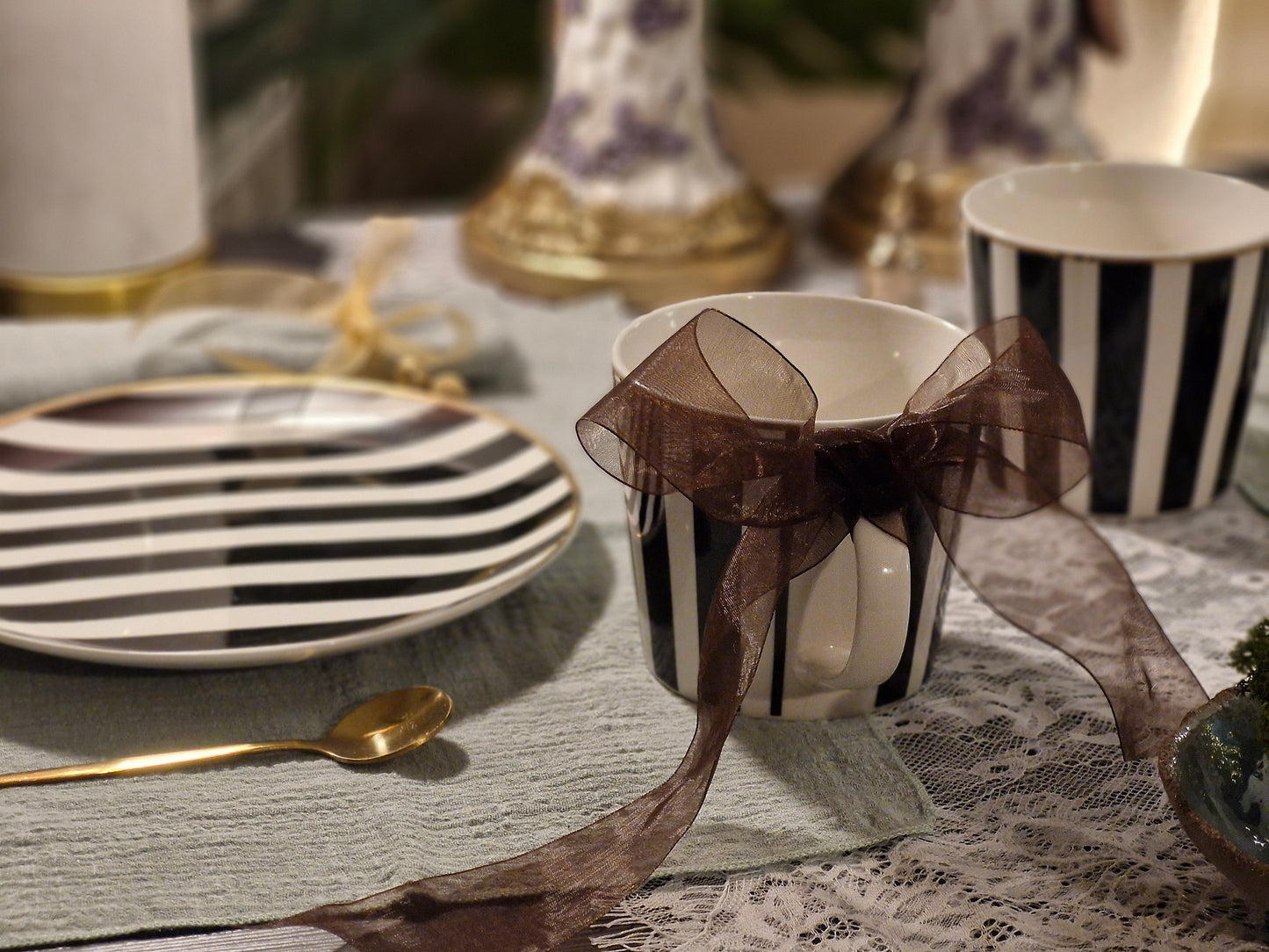 Tea Set Black Stripe