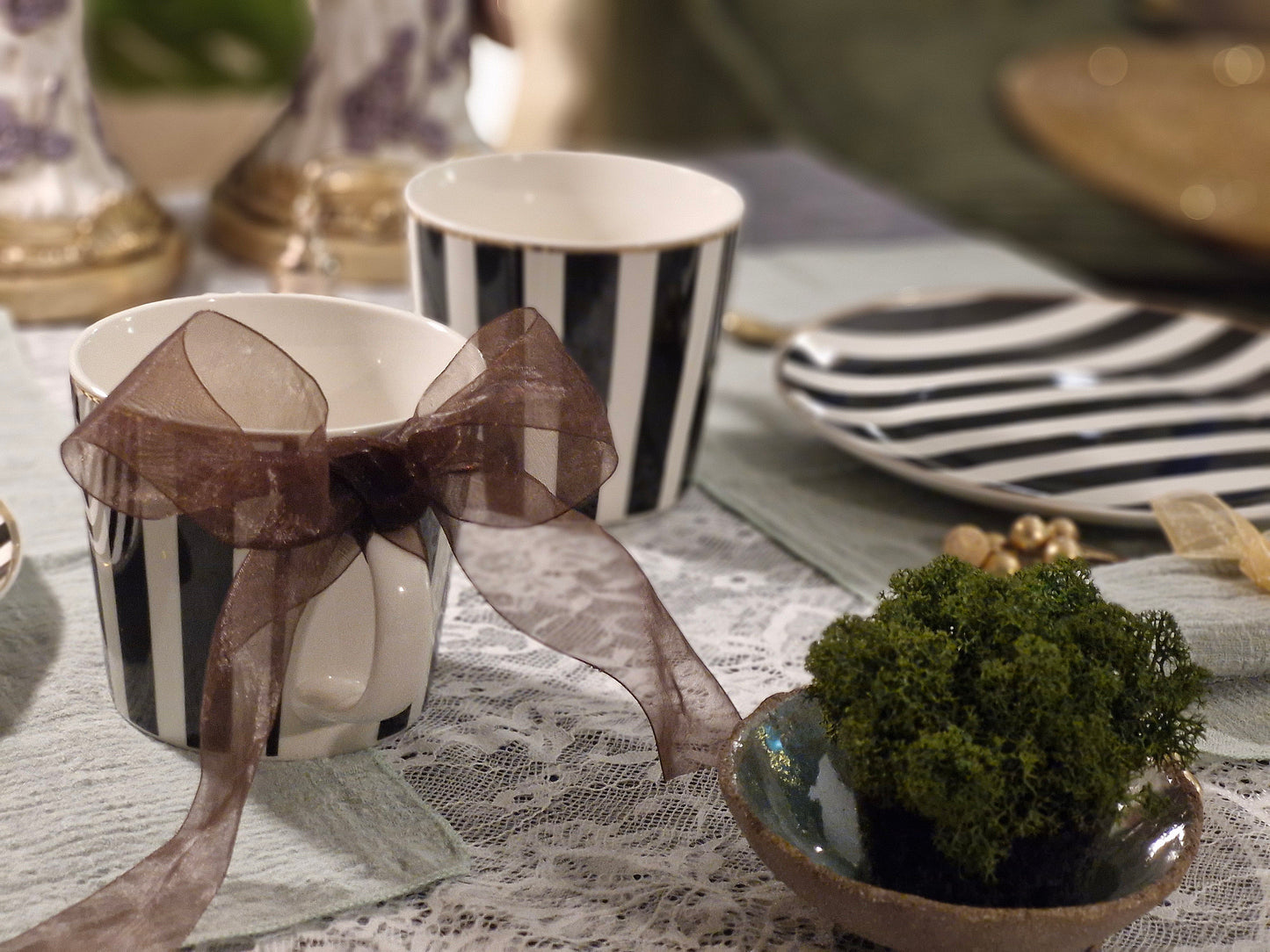 Tea Set Black Stripe