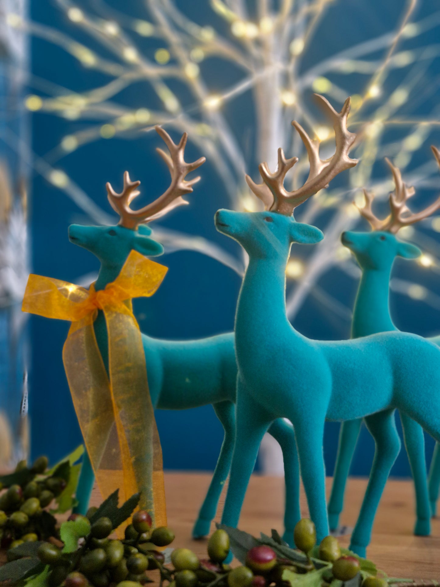 Turquoise Velvet Deer