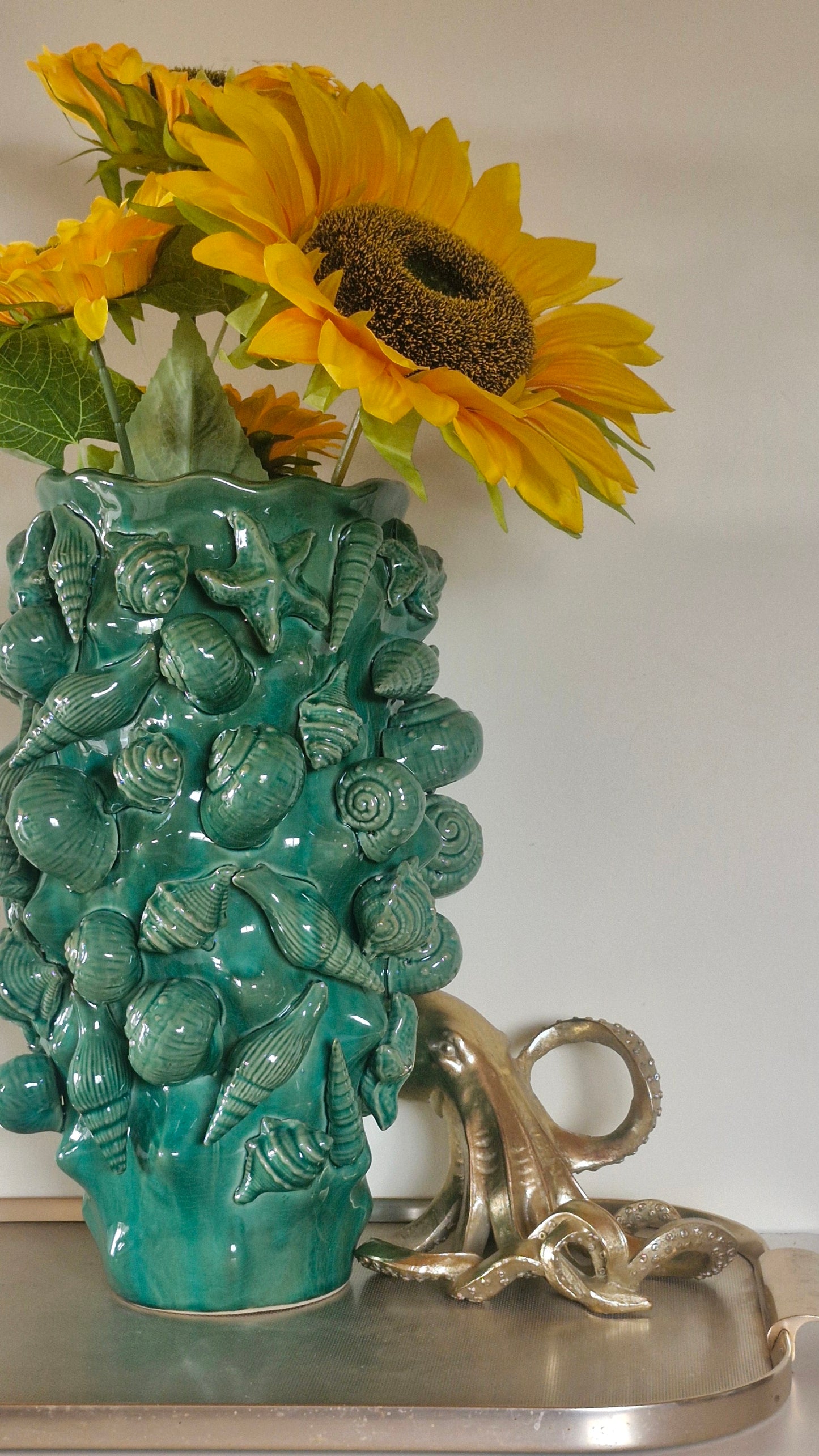 Emerald Shell Vase