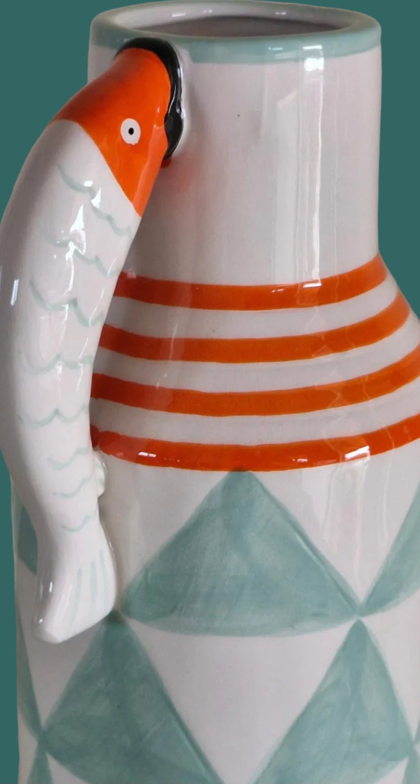 Orange Fish Vase