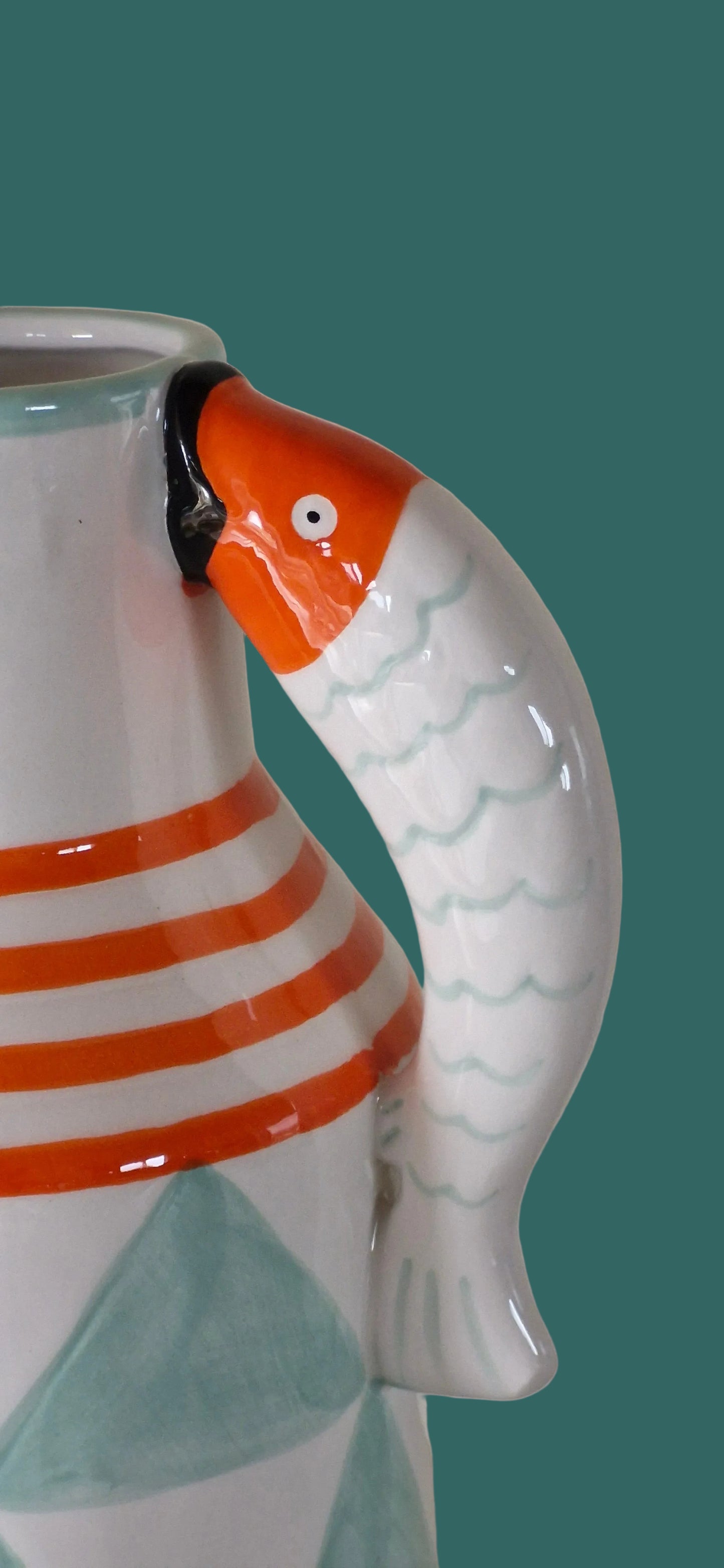 Orange Fish Vase