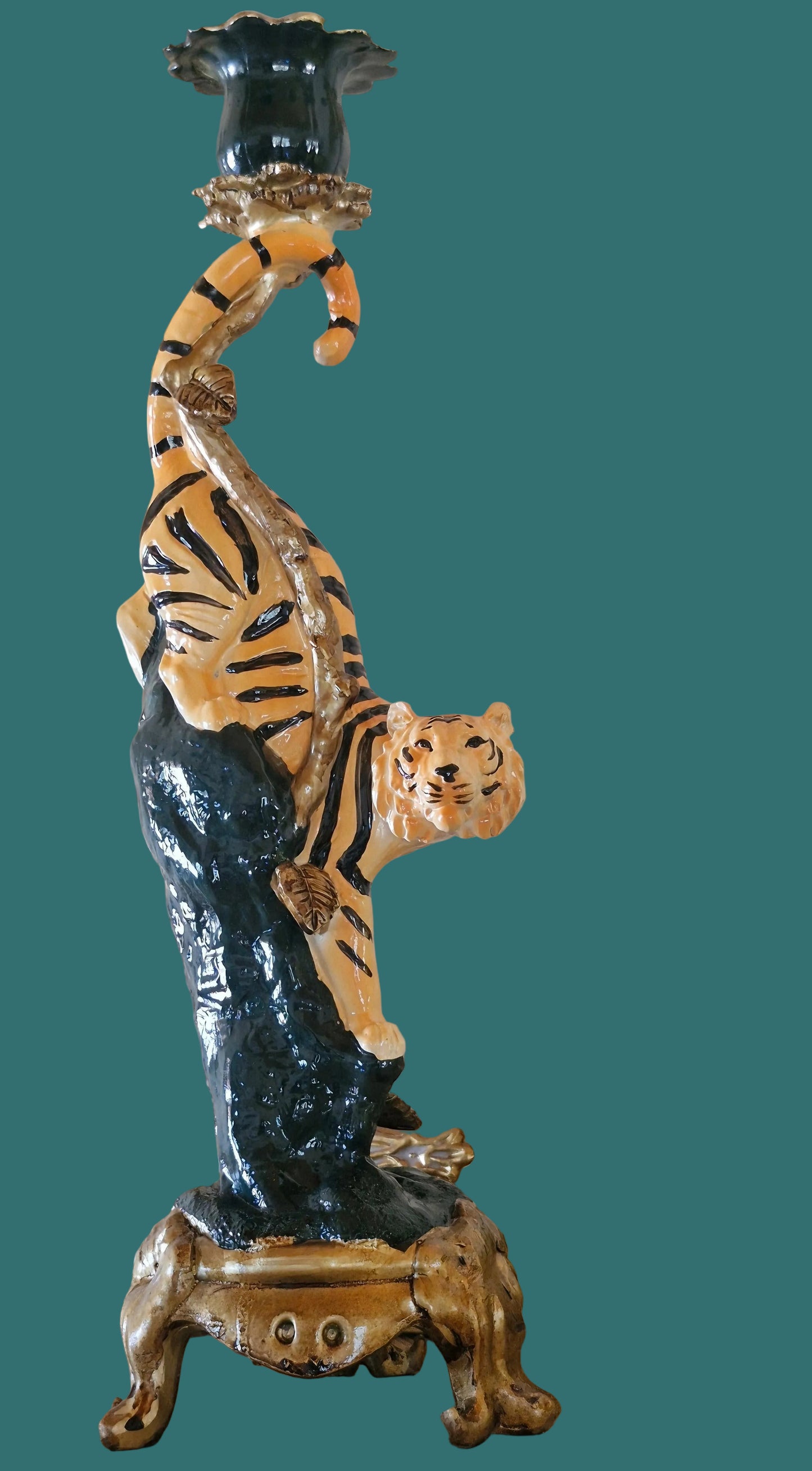 Tiger Candle Holder
